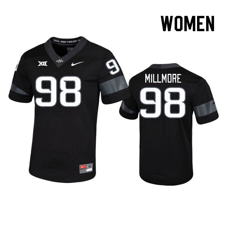 Women #98 Iowa State Cyclones College Football Jerseys Stitched Sale-Black